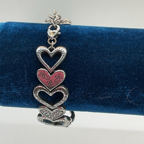 Brighton Fall in Love Silver Heart Bracelet with Sparkling Accents - Picture 2 of 9